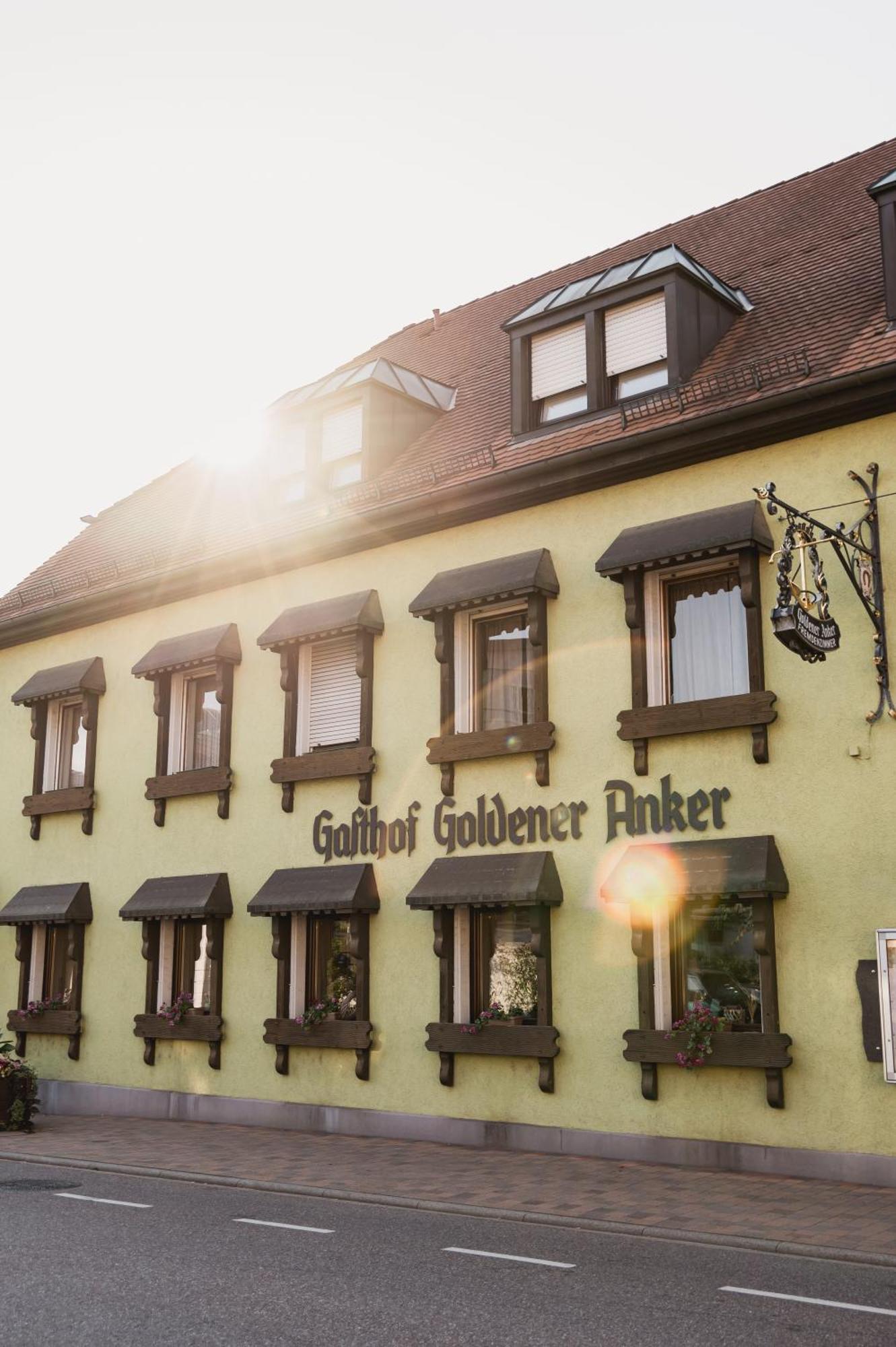 Landgasthof Zum Goldenen Anker Eggenstein-Leopoldshafen Exteriör bild